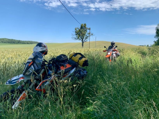 Polish TET route fields KTM 690 KTM 790