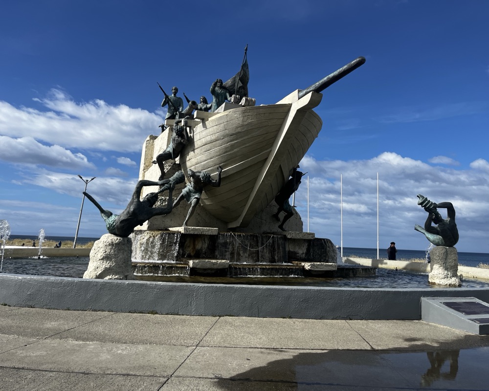 Coastal monument in Patagonia